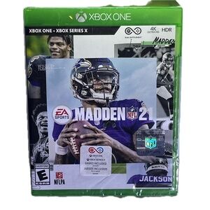 Madden‎ NFL 21 Xbox One Xbox Series X Video Game Dual Entitlement New Sealed